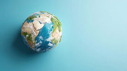illustration of the earth in a minimalist style, with clear lines showing only the continents and oc