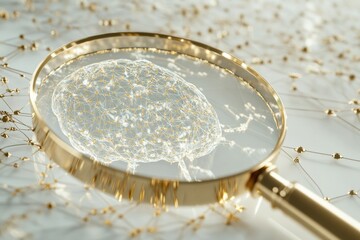 Leinwandbilder - Exploring transparency and oversight in artificial intelligence through a detailed magnification of a neural network representation