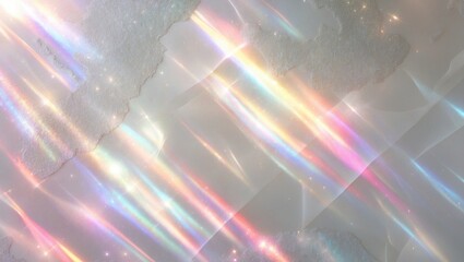 Poster - Background Texture of Prism Light with a Rainbow Overlay and Sunlight Glitter