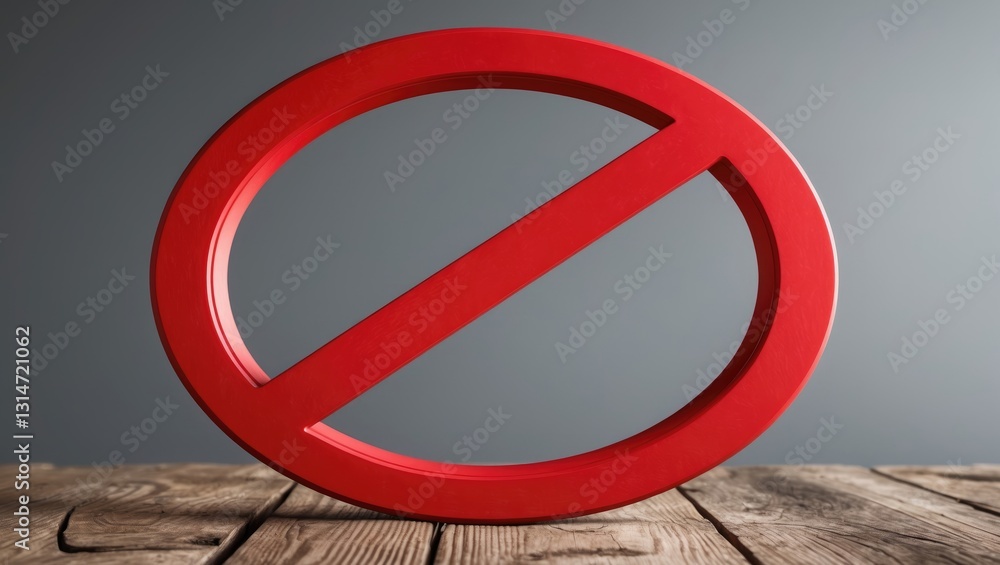 Red prohibition symbol NO. Restrictions and laws, limitation of human ...