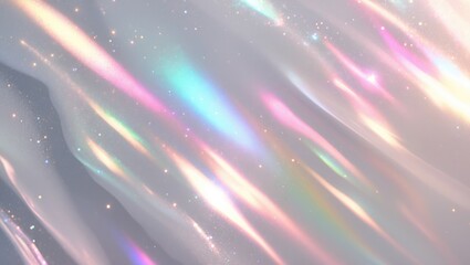 Poster - Background Texture of Prism Light with Rainbow Overlay and Sunlight Glitter