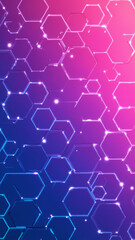 Aufkleber - Glowing digital hexagon abstract background