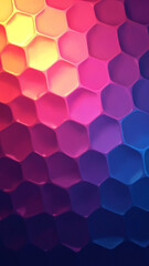 Aufkleber - Glowing digital hexagon abstract background