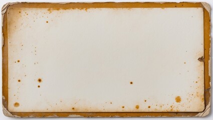 Poster - Back of an old photograph isolated on a white background.