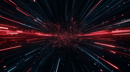Wall Mural - hyperspace tunnel: abstract image depicting a mesmerizing journey through a vibrant hyperspace tunne