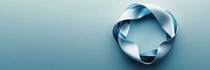 Leinwandbilder - Circular recycling loop symbolizes the continuous cycle of sustainable consumption in a minimalist design for eco friendly awareness