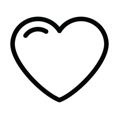 Wall Mural - heart icon, love symbol isolated on transparent background, icon for app or web site, heart PNG