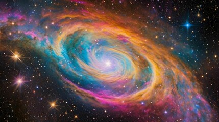 Wall Mural - background with stars and nebula
