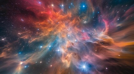 Wall Mural - background with stars and nebula