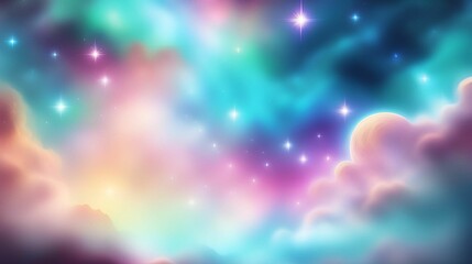 Wall Mural - background with stars and nebula