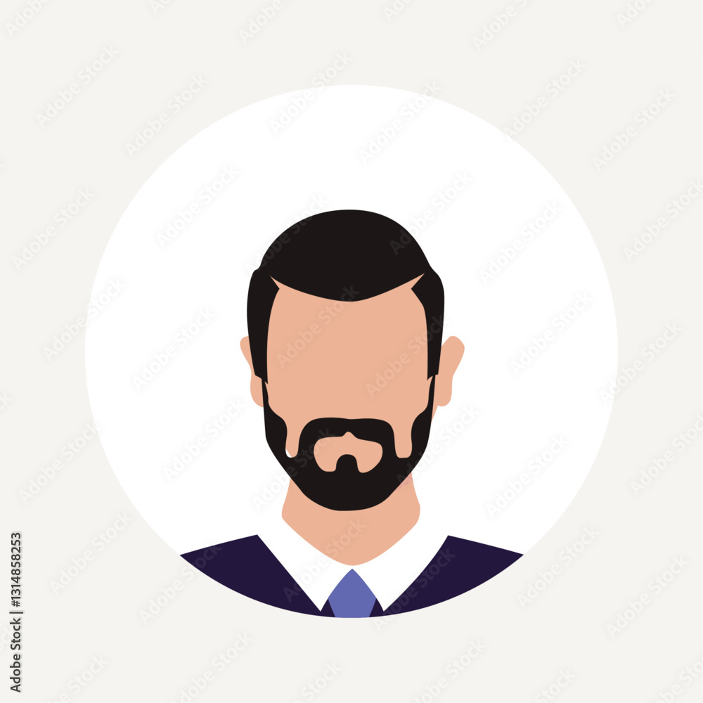 Vector flat illustration. Avatar, user profile, person icon, profile ...
