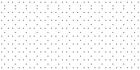 Wall Mural - texture for note or notebook. black sheet paper. white mesh pattern. seamless polka dot background. 