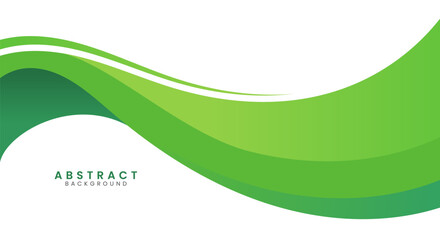 Wall Mural - Green creative wave business banner background
