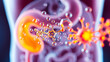 © Michael - Digestive enzymes breaking down food in stomach, nutrient absorption, gastric digestion