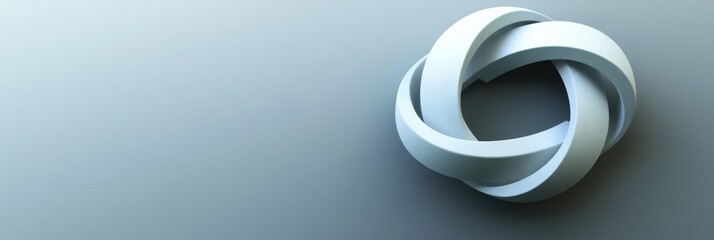 Fototapete - Circular recycling loop illustrates the infinite nature of sustainable consumption in minimalistic design