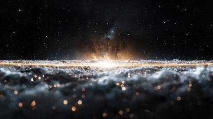 Wall Mural - a breathtaking visual of the galaxy's edge reveals a stunning explosion of colors and light. stars t