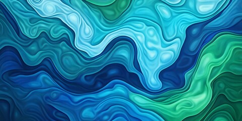 Wall Mural - experience the beauty of this abstract design featuring flowing data streams in vibrant blue and gre