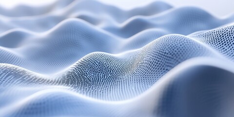 Wall Mural - this abstract image features gentle wavy patterns with a soft light creating an ethereal atmosphere.