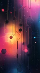Wall Mural - A colorful image of a galaxy with a black background
