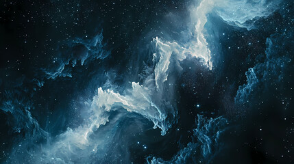 Wall Mural - a mesmerizing display of swirling blue particles creates a cosmic vortex in deep space. celestial - 