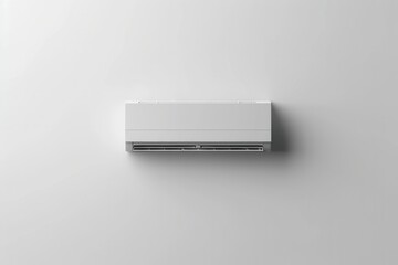 Aufkleber - Simple and clean air conditioner mounted on a white wall, perfect for guides and promotional material