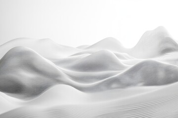 Wall Mural - explore a serene representation of an abstract landscape with smooth curves and flowing waves in a m