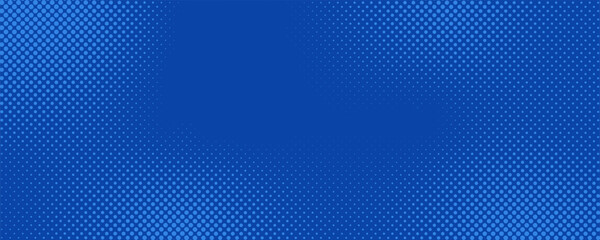 halftone blue polka dots, abstract pattern with gradient background of dark and light shades, digita