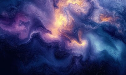 Wall Mural - abstract smoke swirls in dark atmosphere