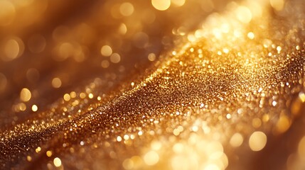 Wall Mural - A beautiful abstract background with golden sparkles and soft light