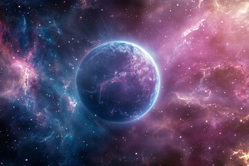 space background with stars and nebula