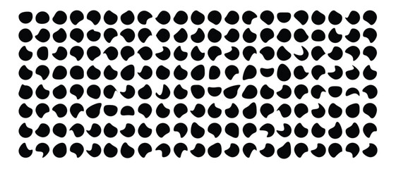 set of abstract organic blob shapes icon. blob shapes icon white background.