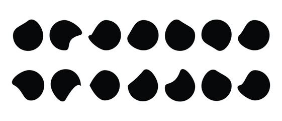 set of abstract organic blob shapes icon. blob shapes icon white background.