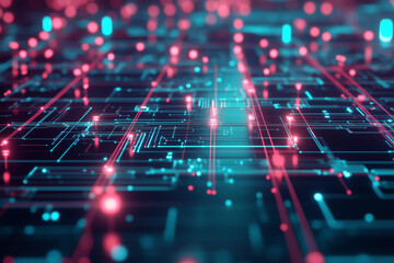 glowing network connections