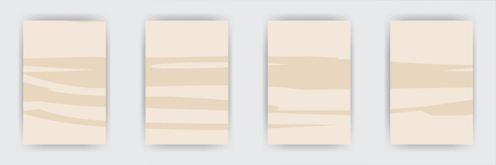 Beige abstract banners, digital design, neutral background, website template