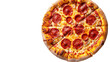 © Komora - Delicious pepperoni pizza with melted cheese on transparent background