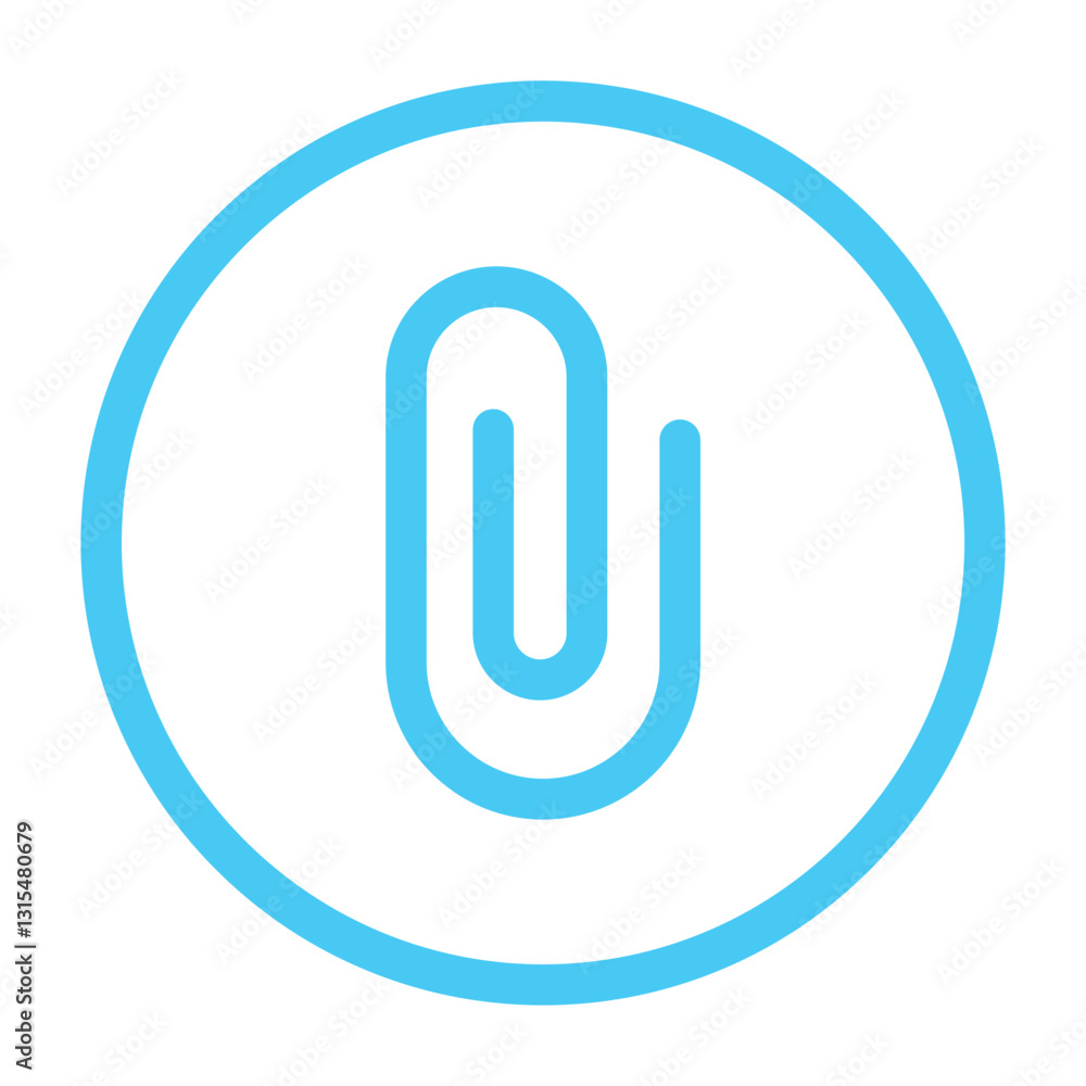 attached link file icon, attachment , document, office paper clip icon ...