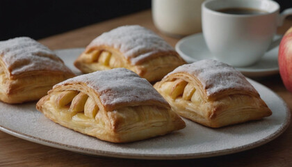 Wall Mural - apple turnover pastries on a plate