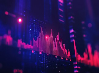 Wall Mural - abstract representation of financial market data visualization with colorful graphs and charts again