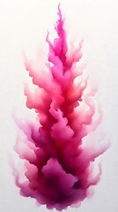 Wall Mural - abstract depiction of vibrant pink and magenta flowing smoke