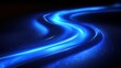© Lemdah - Abstract blue light trails in dark space