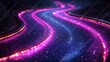 © Lemdah - Abstract glowing wavy road night sky