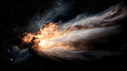 Wall Mural - A cosmic depiction showing stellar dust and a star field