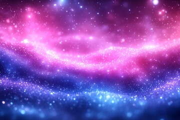 Wall Mural - A Beautiful Cosmic Space Scene With Starry Purple Pink and Blue