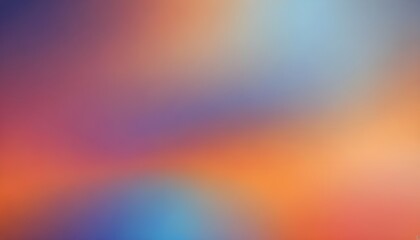 Leinwandbilder - An abstract blurred background featuring a smooth orange and blue gradient with soft transitions and vibrant hues