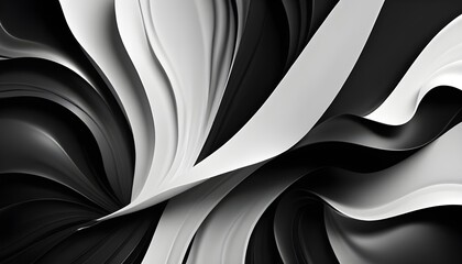 Fototapete - An abstract background with a classic and contrasting black and white color scheme