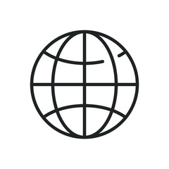 Wall Mural - globe thin line icons. editable stroke and perfect pixel on transparent background