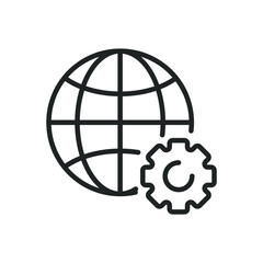 Wall Mural - network setup thin line icons. editable stroke and perfect pixel on transparent background