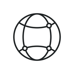 Wall Mural - network thin line icons. editable stroke and perfect pixel on transparent background