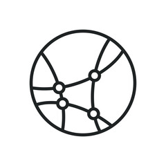 Wall Mural - network thin line icons. editable stroke and perfect pixel on transparent background