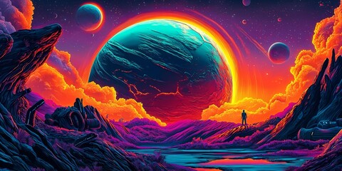 Wall Mural - colorful abstract illustration featuring soft forms and unique composition